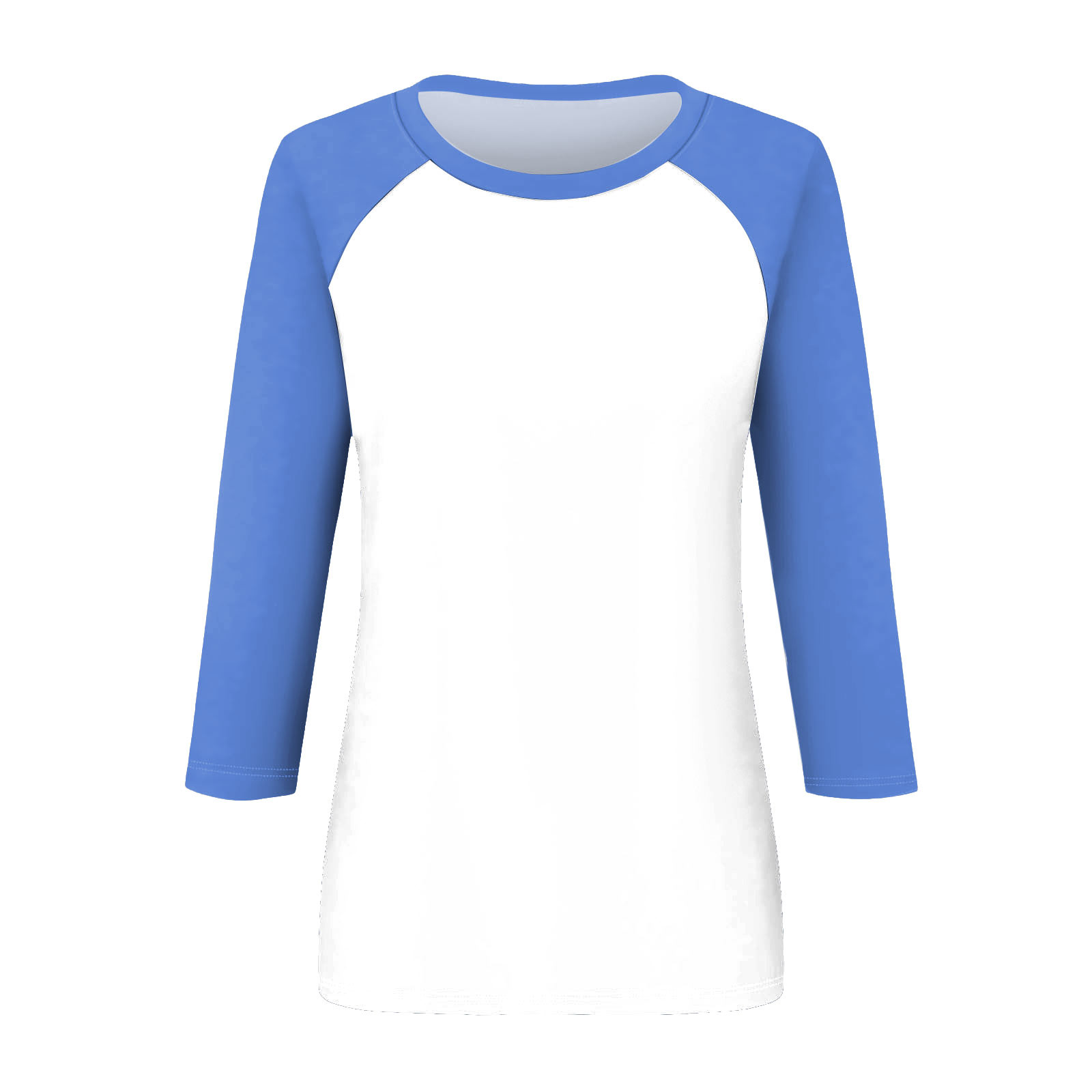 thumbnail image 4 of Camiseta informal de manga 3/4 y cuello redondo para mujer, versátil, de poliéster, tallas S-XXL, 4 of 5
